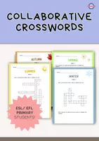 Vista previa - Hojas de trabajo - Collaborative Crosswords Speaking Activity for Primary - Portada