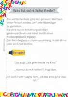 Vorschau - Arbeitsblätter - wörtliche Rede - Präsentation und Beispiele Klasse 5+6 - Seite 1
