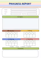 Vista previa - Evaluación - Canva link for Customisable Progress Report - página 1