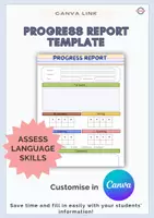 Vista previa - Evaluación - Canva link for Customisable Progress Report - Portada