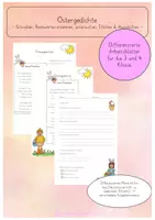 Vorschau - Arbeitsblätter - Ostergedichte Klasse 3 4 mehrfach differenziert - Deckblatt