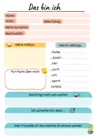Vorschau - Arbeitsblätter - Steckbrief "Das bin ich" - Deckblatt