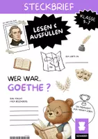 Vorschau - Arbeitsblätter - JOHANN WOLFGANG GOETHE – Steckbrief: Arbeitsblatt Biografie Leseverstehen - Deckblatt