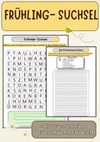 Vorschau - Arbeitsblätter - Suchsel Frühling + kreatives Schreiben | Vertretungsstunde Deutsch | Frühling Arbeitsblatt - Deckblatt