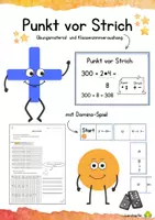 Vorschau - Arbeitsblätter - Punkt vor Strich: Rechenregel - Deckblatt