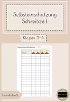 Vorschau - Arbeitsblätter - Selbsteinschätzung Schreibzeit - Deckblatt