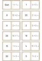 Vorschau - Spiele - Domino 1x1 Übungsspiel (Kernaufgaben und Quadrataufgaben) - Seite 3