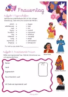 Vorschau - Arbeitsblätter - Starke Frauen – Arbeitsblatt zum Internationalen Frauentag - Deckblatt