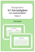 Vorschau - Spiele - Würfelspiel 1x1 Übungsspiel (Kernaufgaben und Quadrataufgaben) - Deckblatt