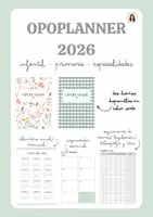 Vista previa - Hojas de trabajo - OPOPLANNER PARA DOCENTES 2026- Diseño verde - Portada