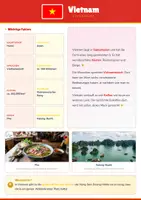 Vorschau - Arbeitsblätter - Steckbrief Vietnam — Länder und Kontinente entdecken - Deckblatt