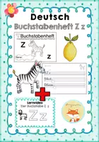 Vorschau - Arbeitsblätter - Miniheft zum Buchstaben Z z + Lernvideo - Deckblatt