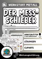 Vorschau - Arbeitsblätter - Der Messschieber (Messen von Metall) - Deckblatt