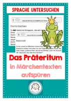 Vorschau - Arbeitsblätter - Das Präteritum in Märchentexten entdecken - Deckblatt