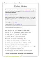 Vorschau - Arbeitsblätter - Wörtliche Rede üben (Direkte Rede Klasse 4) - Seite 2