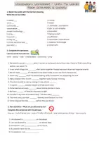 Vorschau - Arbeitsblätter - Vocabulary Worksheet – My World: Teen activities & society - Seite 1