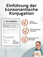 Vorschau - Arbeitsblätter - Einführung der konsonantischen Konjugation - Deckblatt