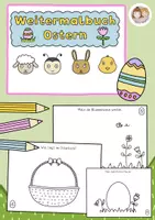 Vorschau - Stundenentwürfe - XXL Kunstpaket zu Ostern, Sparpaket 9x Kunst zu Ostern, Malen und Basteln zu Ostern in der Grundschule - Seite 1