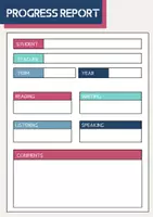 Vista previa - Evaluación - Canva link for Customisable Progress Report Template FREE - página 1