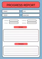 Vista previa - Evaluación - Canva link for Customisable Progress Report Template.FREE - página 1