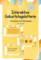 Vorschau - Präsentationen/Tafelbilder - Interaktive Geburtstagslotterie mit 10 Glückszahlen Privilegien - Deckblatt