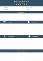 Vista previa - Para docentes: organización, planificación y formación - Canva link for Customisable Progress Report Template. - página 1