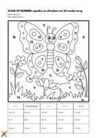 Voorbeeld - KLEUR OP NUMMER - optellen + aftrekken tot 20 - Pagina 2