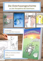 Vorschau - Arbeitsblätter - Die Osterhasengeschichte: Auferstehung für Kinder erklärt – Bilder, Malvorlagen & Bastelmaterial - Deckblatt