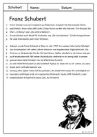 Vorschau - Unterrichtsreihen - Komponist, Franz Schubert, Lebenslauf, sinnentnehmendes Lesen - Seite 2
