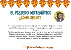 Vista previa - Tarjetas / Manipulativos - Pizzero matemático - página 1