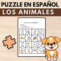 Vista previa - Juegos / Gamificación - Animals Puzzle in Spanish | Puzzle de Animales - Portada
