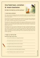 Vorschau - Arbeitsblätter - Stadtmaus und Landmaus: Eine Fabel verstehen & kreativ gestalten - Seite 1