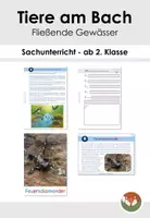 Vorschau - Arbeitsblätter - Tiere am Bach - Deckblatt