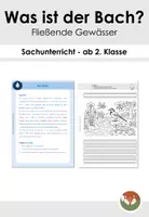 Vorschau - Arbeitsblätter - Fließende Gewässer: Was ist ein Bach? - Deckblatt