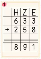 Vorschau - Präsentationen/Tafelbilder - Klecksaufgaben schriftliche Addition Tafelmaterial - Seite 2