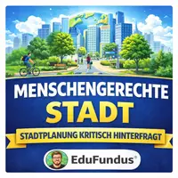 Vorschau - Stundenentwürfe - Menschengerechte Stadt – Arbeitsblatt zur Stadtplanung | Erdkunde Klasse 9 | Lebenswerte Stadtmenschengerechte Stadt - Deckblatt