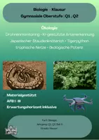 Vorschau - Klassenarbeiten - Biologie Klausur Ökologie (Q1) – Invasive Arten, trophische Netze & Drohnenmonitoring - Deckblatt