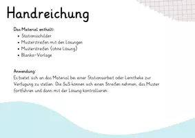 Vorschau - Arbeitsblätter - Muster fortführen | Stationsarbeit | Muster erkennen - Seite 1