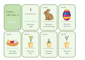 Vorschau - Spiele - I have who has? Easter Englisch Ostern - Seite 1