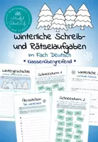 Vorschau - Arbeitsblätter - Winterliche Rätsel- und Schreibaufgaben im Fach Deutsch - Deckblatt