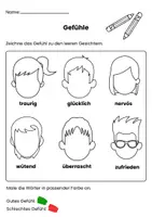 Vorschau - Arbeitsblätter - Gefühle Arbeitsblätter - DaZ DaF Sprachförderung - Seite 2