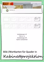 Vorschau - Bildkarten - Kabinettprojektion Quader mit Stufe - Wort-/Bildkarten - Deckblatt