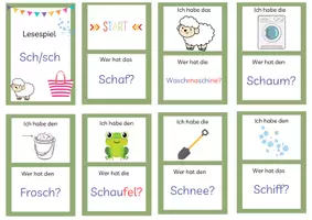 Vorschau - Spiele - Lesespiel Sch/sch - Silbenschrift - Seite 1