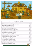 Vorschau - Arbeitsblätter - "Lesen/Entscheidungsfragen" (differenziert) "Auf der Baustelle" - Seite 2