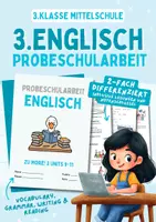 Vorschau - Arbeitsblätter - 3.Englisch-Probeschularbeit - 3.Klasse Mittelschule/Gymnasium - Deckblatt