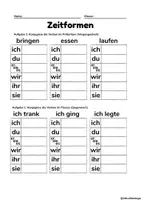 Vorschau - Arbeitsblätter - Deutsch Klasse 2/3 Zeitformen - Seite 3