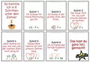Vorschau - Merkblätter - Unter den Zehner rechnen - Merkfächer - Seite 2