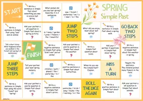 Vorschau - Arbeitsblätter - SIMPLE PAST 🎲 Frühling Würfelspiel (Spring) - Seite 1