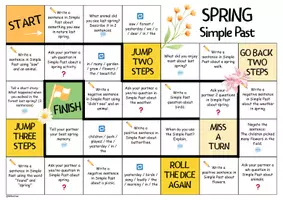 Vorschau - Arbeitsblätter - SIMPLE PAST 🎲 Frühling Würfelspiel (Spring) - Seite 2