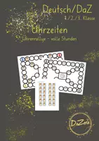 Vorschau - Spiele - Spiel Uhrzeiten Uhrenrallye volle Stunden - Deckblatt